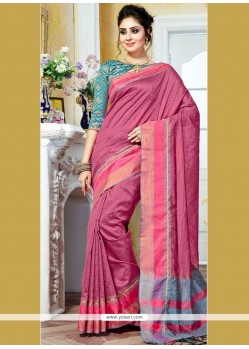 Art Silk Pink Traditional Designer Saree