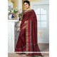 Art Silk Maroon Designer Traditional Saree