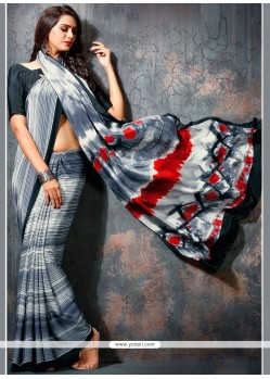 Multi Colour Printed Saree