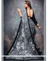 Grey Print Work Printed Saree