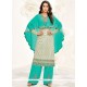 Blue Designer Palazzo Suit