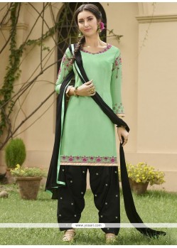 Green Cotton Punjabi Suit