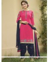 Pink Cotton Punjabi Suit