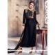 Velvet Black Zari Work Designer Straight Suit