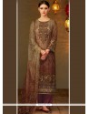 Viscose Embroidered Work Designer Straight Suit