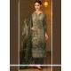 Green Designer Straight Suit