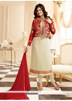 Ayesha Takia Faux Georgette Churidar Designer Suit.