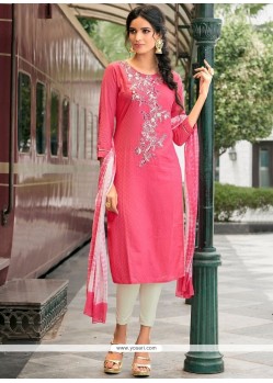 Resham Work Churidar Suit