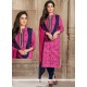 Hot Pink Cotton Churidar Suit