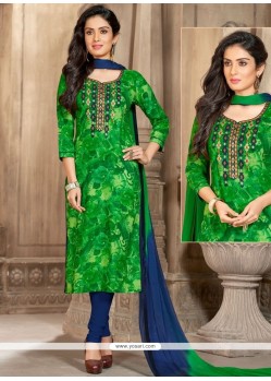 Green Churidar Suit