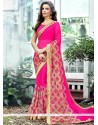 Faux Chiffon Embroidered Work Saree