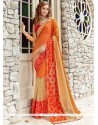 Faux Georgette Patch Border Work Designer Saree