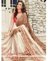 Beige And Off White Classic Designer Saree