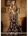 Velvet Resham Work A Line Lehenga Choli