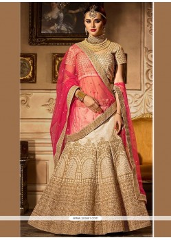 Banglori Silk Beige A Line Lehenga Choli