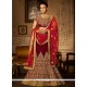 Velvet Maroon A Line Lehenga Choli