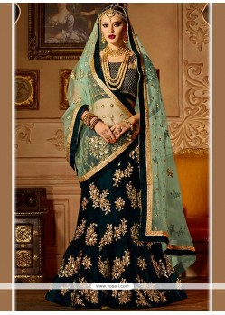 Velvet Resham Work A Line Lehenga Choli