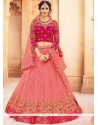 Pink Embroidered Work Lehenga Choli