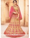 Beige Resham Work Lehenga Choli