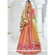 Peach And Pink Lehenga Choli