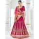 Hot Pink Stone Work Net Lehenga Choli