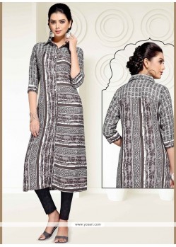 Multi Colour Rayon Casual Kurti