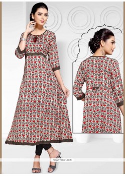 Print Work Casual Kurti