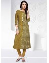 Print Work Rayon Casual Kurti