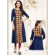 Blue Print Work Rayon Casual Kurti