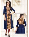 Blue Print Work Rayon Casual Kurti