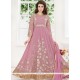 Embroidered Work Faux Georgette Floor Length Anarkali Suit