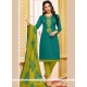 Sea Green Cotton Churidar Suit