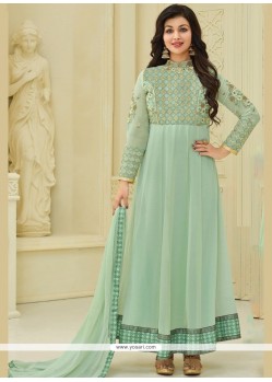 Ayesha Takia Blue Faux Georgette Anarkali Suit