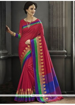 Fancy Fabric Red Casual Saree