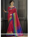 Fancy Fabric Red Casual Saree