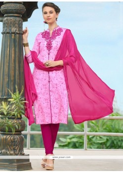 Cotton Pink Churidar Suit