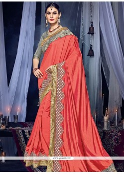 Art Silk Patch Border Work Classic Designer Saree