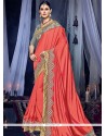 Art Silk Patch Border Work Classic Designer Saree