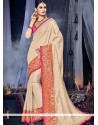 Beige Embroidered Work Classic Designer Saree