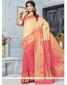 Art Silk Pink Weaving Work Traditional Designer Saree