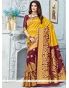 Mustard And Yellow Designer Traditional Saree