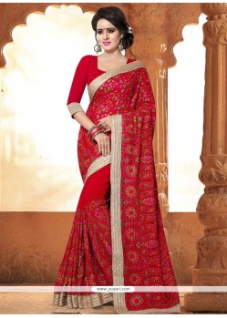 Embroidered Work Saree