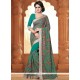 Faux Georgette Sea Green Classic Saree