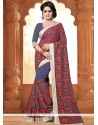 Faux Georgette Resham Work Classic Designer Saree