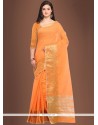 Woven Work Chanderi Cotton Casual Saree