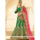 Art Raw Silk Sea Green A Line Lehenga Choli