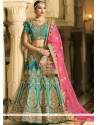 Sea Green A Line Lehenga Choli