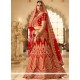 Zari Work Red A Line Lehenga Choli