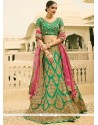 Art Dupion Silk Resham Work A Line Lehenga Choli