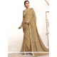 Beige Patch Border Work Faux Georgette Casual Saree